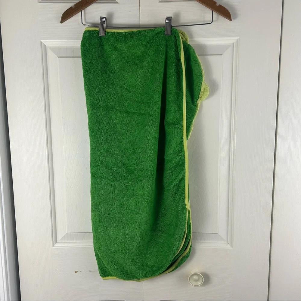 Carter's Green Frog Hooded Baby Bath Towel Terry Cloth Froggy